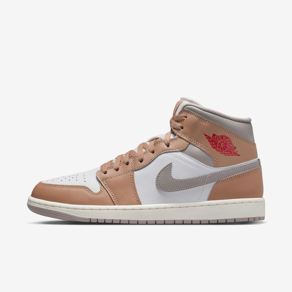 کتونی جردن وان نیم ساق کرم  Jordan 1 Mid Rattan   DQ8426-200