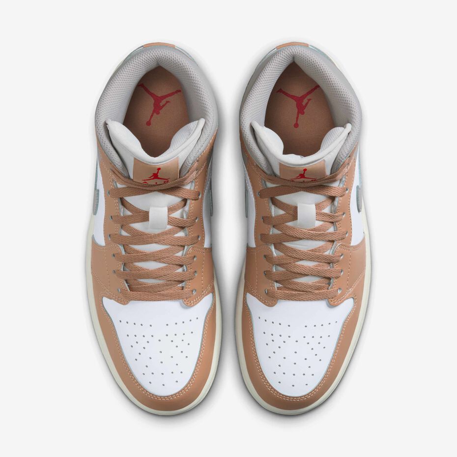 کتونی جردن وان نیم ساق کرم  Jordan 1 Mid Rattan   DQ8426-2002